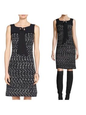 St. John Tweed Knit A-Line Shift Dress Size 12